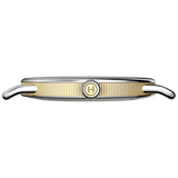 HAMPDEN MODEL 4: Dixon Watch Round Case & Wire Lugs Date Indicator 2-Tone Stainless Steel Wristwatch