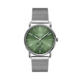 HAMPDEN MODEL 4: Dixon Watch Round Case & Wire Lugs Date Indicator 2-Tone Stainless Steel Wristwatch
