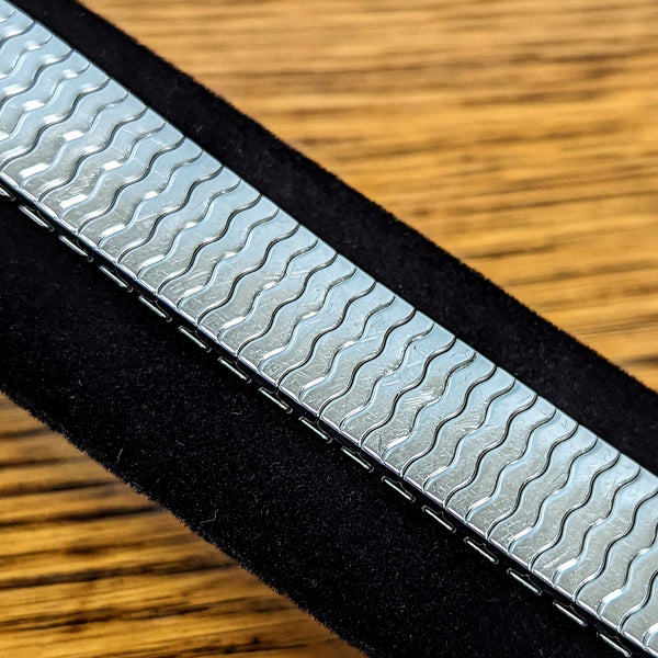 Bracelet Speidel Twist-On En Acier Inoxydable Or Pâle - Largeur 11mm à 15mm - NOS Emballage D'Origine