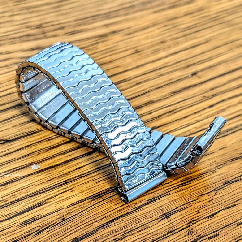 Bracelet Speidel Twist-On En Acier Inoxydable Or Pâle - Largeur 11mm à 15mm - NOS Emballage D'Origine