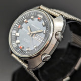 1970s SANDOZ Monsoon Automatic Watch Triple Date Swiss Made Wristwatch