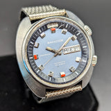 1970s SANDOZ Monsoon Automatic Watch Triple Date Swiss Made Wristwatch