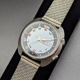 1970s SANDOZ Monsoon Automatic Watch Triple Date Swiss Made Wristwatch