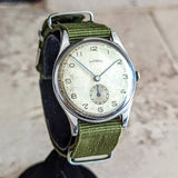 NICE WATCH Military Style 34.5mm Wristwatch Swiss Cal. ETA 960 Watch