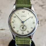 NICE WATCH Military Style 34.5mm Wristwatch Swiss Cal. ETA 960 Watch