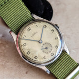 NICE WATCH Military Style 34.5mm Wristwatch Swiss Cal. ETA 960 Watch
