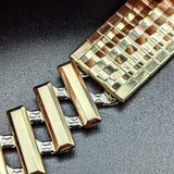 Rare KREISLER 19mm Watchband Center Scissor Expansion 10K GF Vintage Bracelet