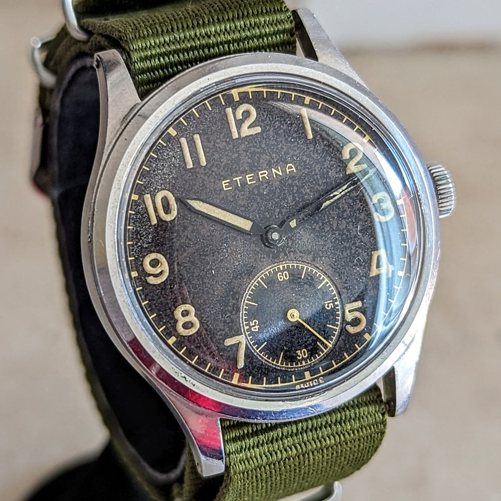 1942 ETERNA WWII Military Jumbo Wristwatch Ref. 138.92 Cal. 852 - Radi ...