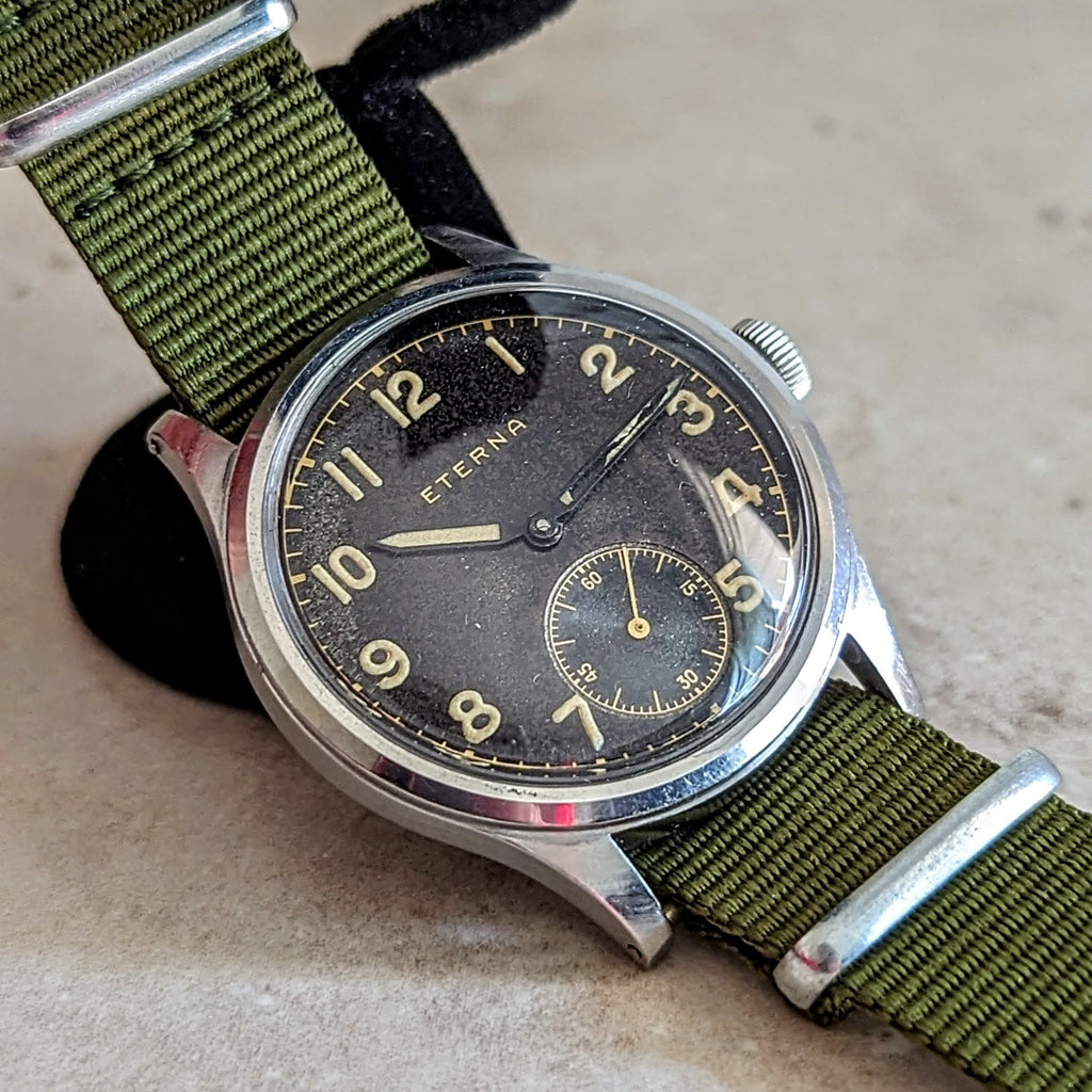 1942 ETERNA WWII Military Jumbo Wristwatch Ref. 138.92 Cal. 852 - Radi ...