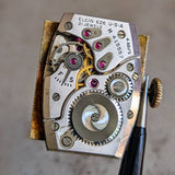 1950 LORD ELGIN Wristwatch 23 Jewels Grade 626 6 ADJ’s U.S.A. Made Vintage Watch