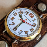 AMBULANCE Red Cross Trench Watch WWI Doctor’s Wristwatch by Marvin Watch Co.