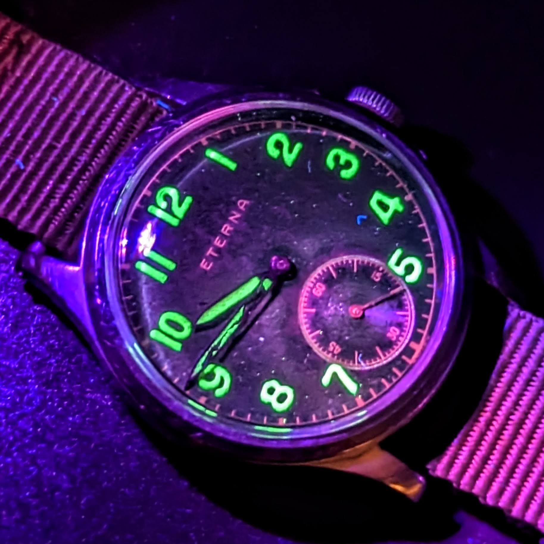 1942 ETERNA WWII Military Jumbo Wristwatch Ref. 138.92 Cal. 852 - Radi ...