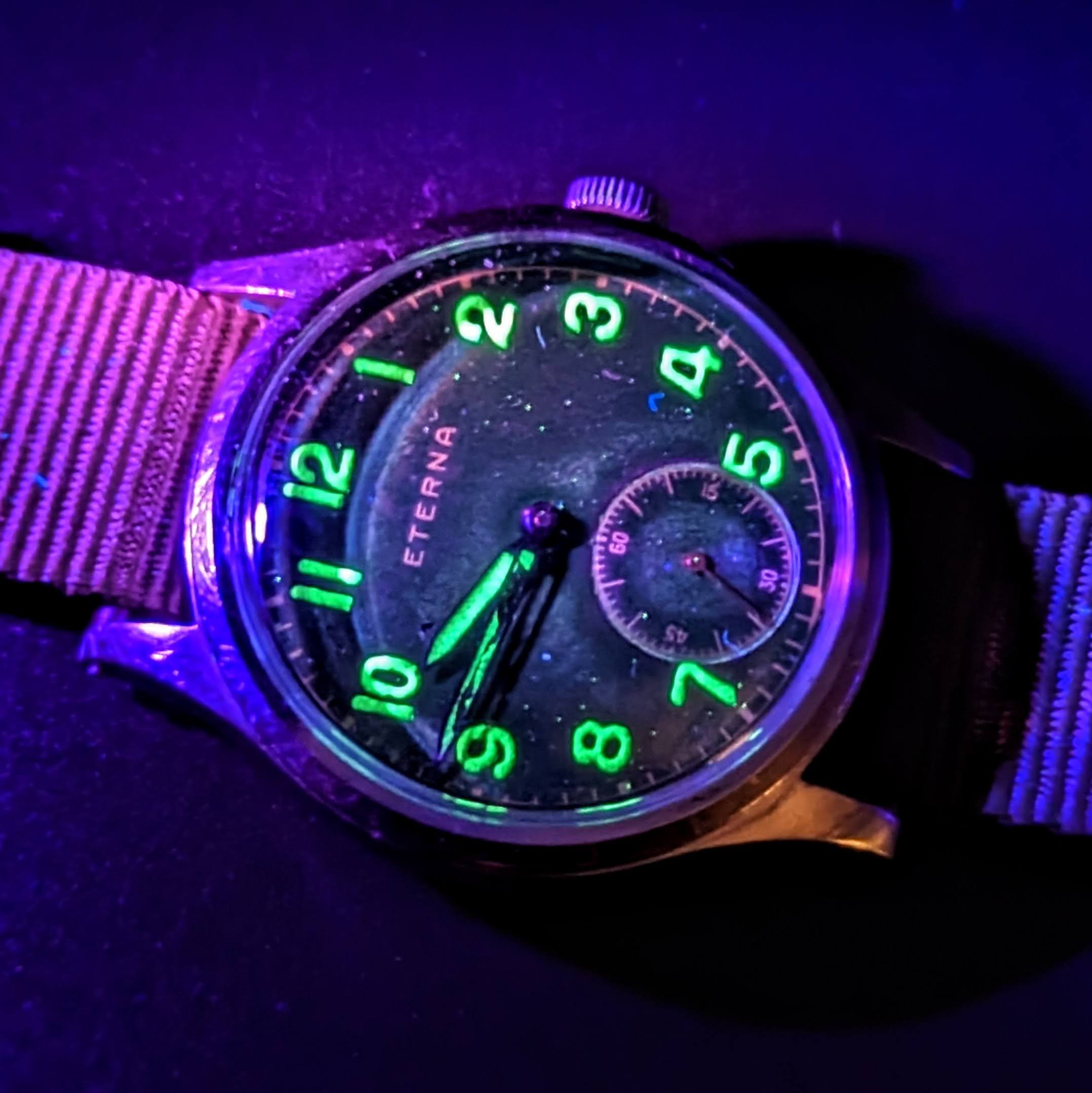 1942 ETERNA WWII Military Jumbo Wristwatch Ref. 138.92 Cal. 852 - Radi ...