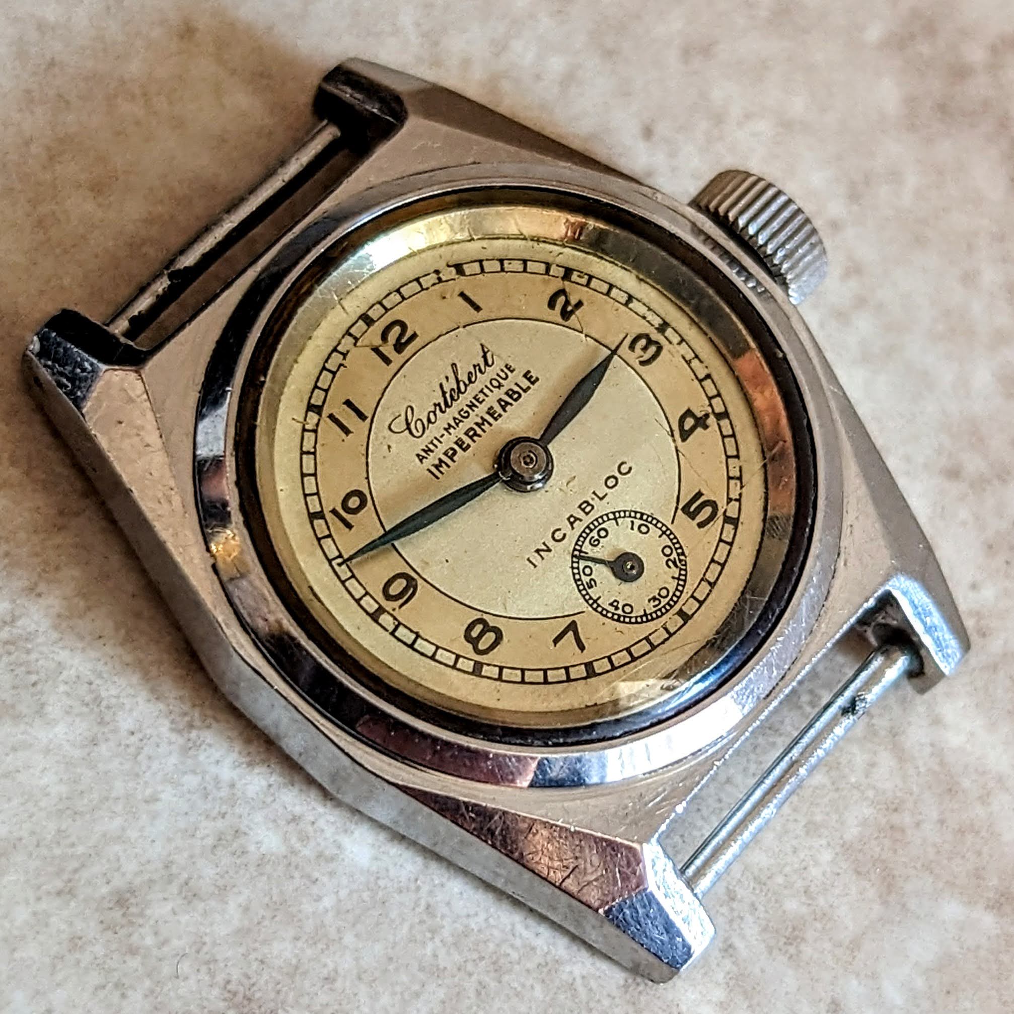 CORTEBERT Military Wristwatch 26mm Vintage WWII European Watch S.S ...
