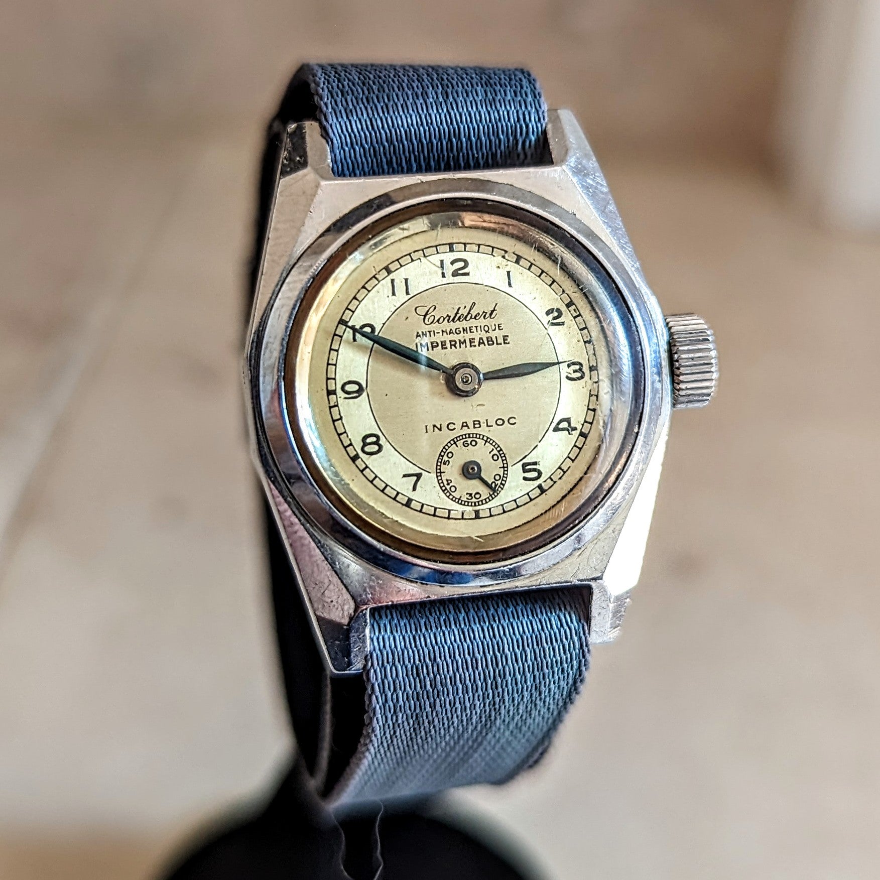 CORTEBERT Military Wristwatch 26mm Vintage WWII European Watch S.S.