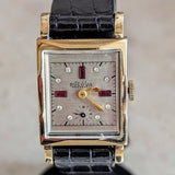 1946 Custom BULOVA Watch 17 Jewels Cal. 8AH Fancy Dial Swiss Made Wristwatch