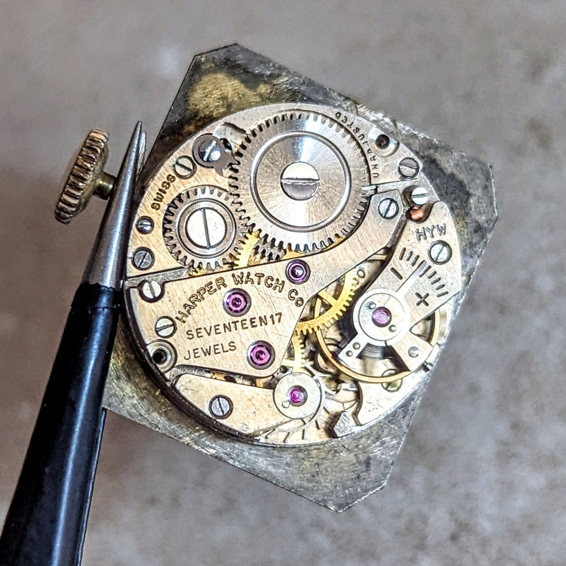 IRVINE Wristwatch by Harper Watch Co. 17 Jewels Cal. AS 970 Swiss Made