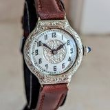 14K GOLD 1920s ART DECO Wristwatch by Erima Watch 15 Jewels 2 ADJ Swiss Made