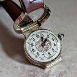 14K GOLD 1920s ART DECO Wristwatch by Erima Watch 15 Jewels 2 ADJ Swiss Made