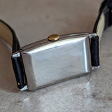 1934 OMEGA Art Deco Wristwatch Cal. T17 15 Jewels Tank Case ALL S.S. Vintage Watch