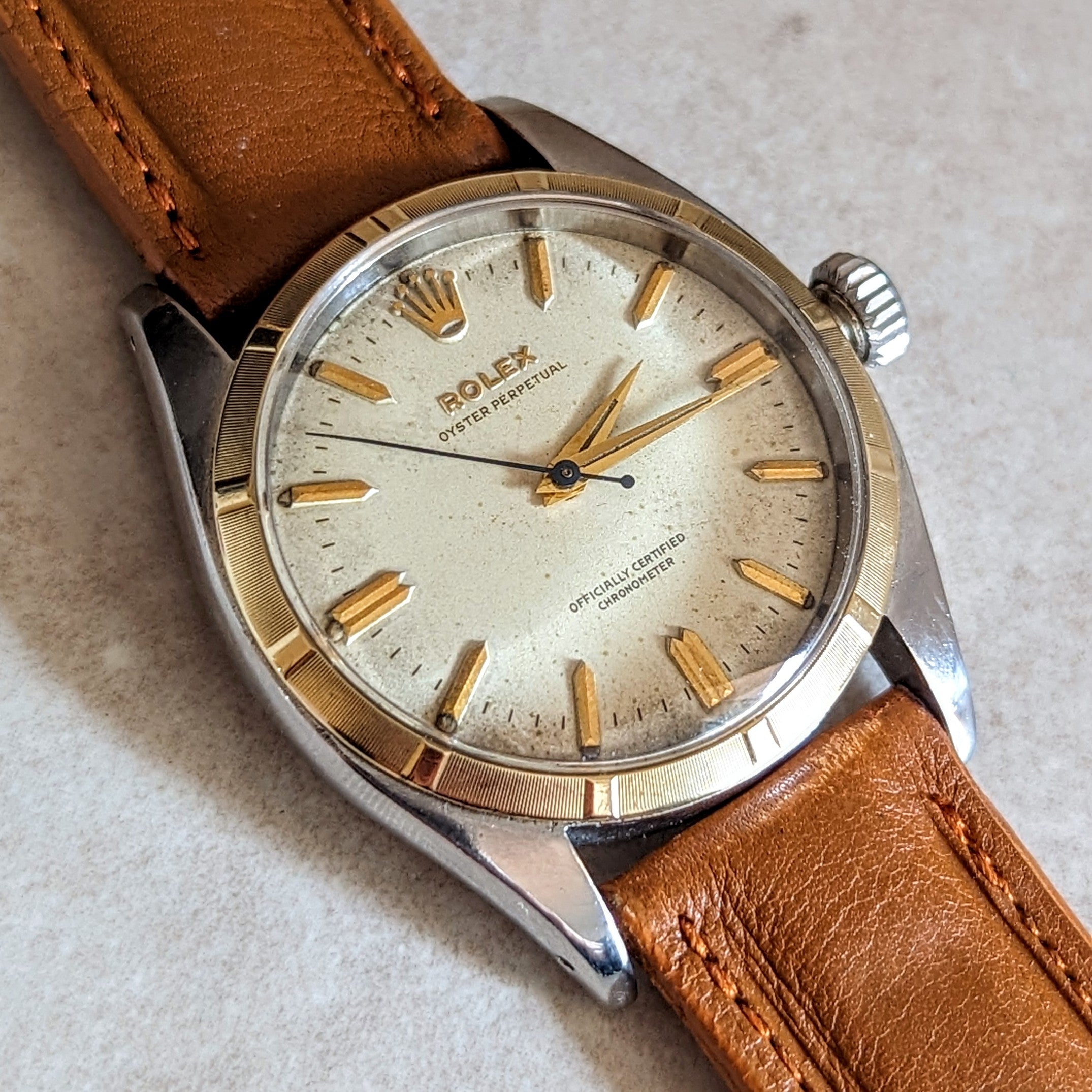 1960 ROLEX Ref 6581 Oyster Perpetual Officially Certified Chronometer ...
