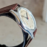 1950s STAUFFER Sport Wristwatch 17 Jewels Swiss Made Military Style Watch