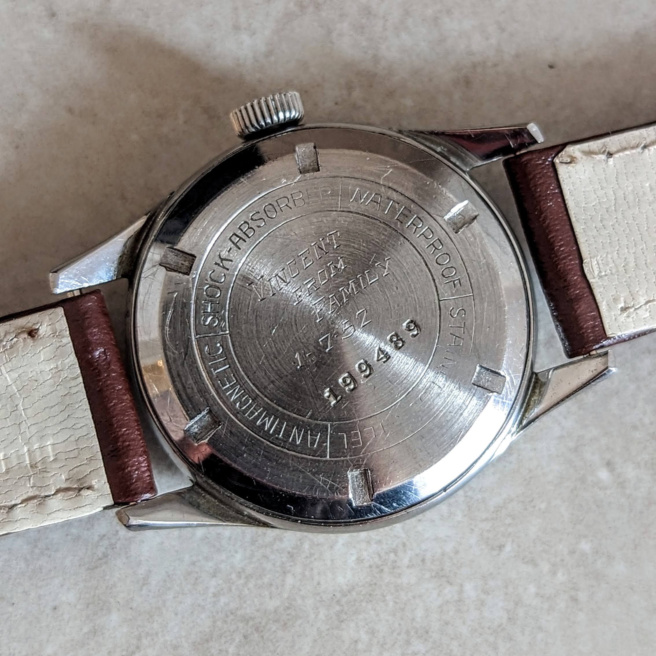 1950s STAUFFER Sport Wristwatch 17 Jewels Swiss Made Military Style Watch