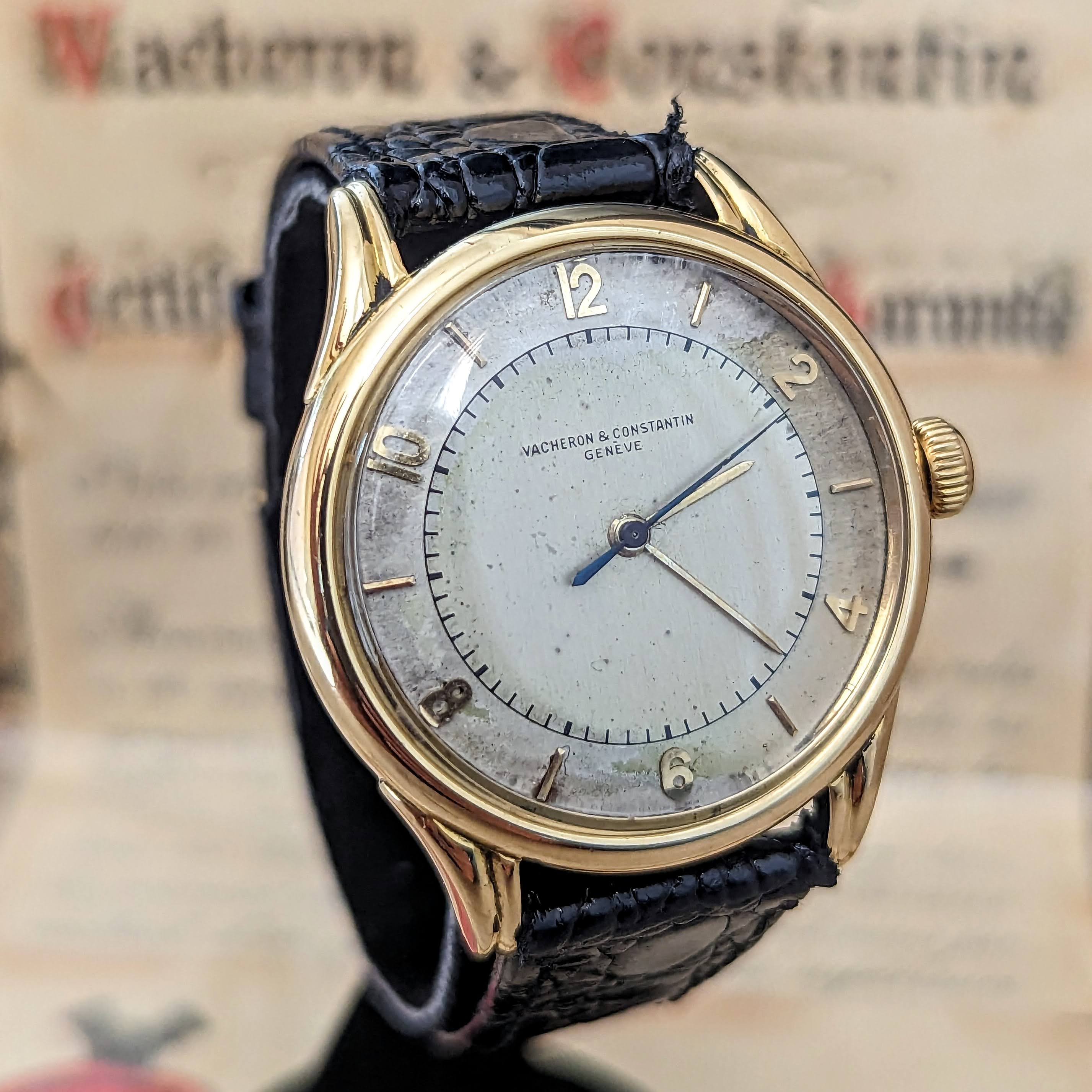 Vacheron Constantin Ref. 4466 18K Gold Vintage Bumper Auto Watch 1950s ...