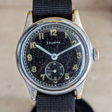 1942 HELVETIA German Army DH Watch Ref. 3190 15 Jewels WWII Wristwatch 34mm