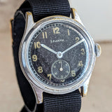 1942 HELVETIA German Army DH Watch Ref. 3190 15 Jewels WWII Wristwatch 34mm