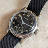 1942 HELVETIA German Army DH Watch Ref. 3190 15 Jewels WWII Wristwatch 34mm