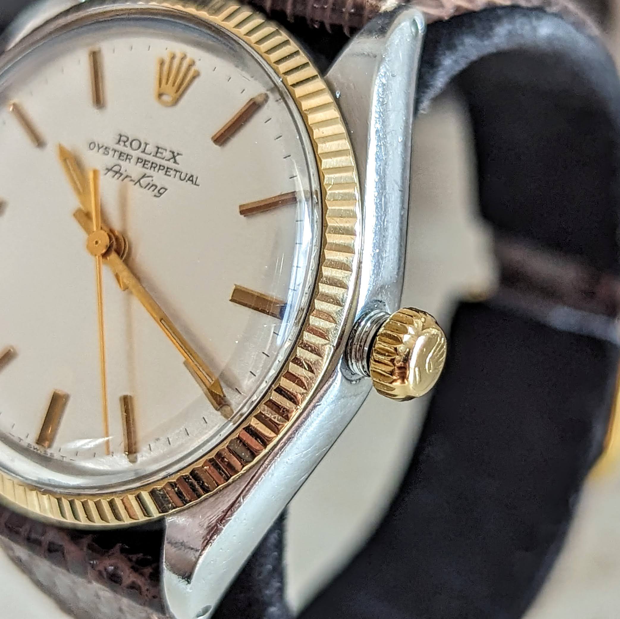 1970 ROLEX Oyster Perpetual AIR-KING Watch Ref. 5501 Cal. 1520 Vintage Automatic Wristwatch