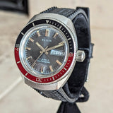1960s ELGIN Diver Automatic Wristwatch Day/Date Ref. DH6312 Cal. ETA 2879 Watch