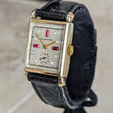 CLINTON Dress Wristwatch 17 Jewels Tank Case Fancy Dial Swiss Made Vintage Watch