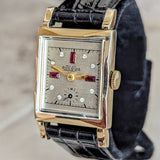 1946 Custom BULOVA Watch 17 Jewels Cal. 8AH Fancy Dial Swiss Made Wristwatch