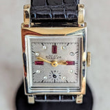 1946 Custom BULOVA Watch 17 Jewels Cal. 8AH Fancy Dial Swiss Made Wristwatch