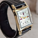 1946 Custom BULOVA Watch 17 Jewels Cal. 8AH Fancy Dial Swiss Made Wristwatch