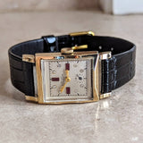 1946 Custom BULOVA Watch 17 Jewels Cal. 8AH Fancy Dial Swiss Made Wristwatch