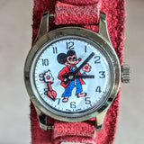 Vintage Mickey Mouse Wristwatch by Remex LTD 1 Jewel Mechanical Animated Watch