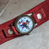 Vintage Mickey Mouse Wristwatch by Remex LTD 1 Jewel Mechanical Animated Watch