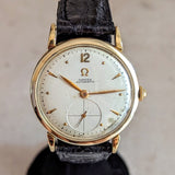 1944 OMEGA Bumper Automatic Wristwatch 18K Solid Gold Cal. 30-10RA Vintage Watch