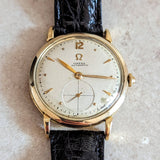 1944 OMEGA Bumper Automatic Wristwatch 18K Solid Gold Cal. 30-10RA Vintage Watch