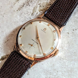 1954 OMEGA Jumbo Wristwatch 37mm 18K Rose Gold Vintage “Ressort Incassable” Watch