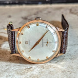 1954 OMEGA Jumbo Wristwatch 37mm 18K Rose Gold Vintage “Ressort Incassable” Watch