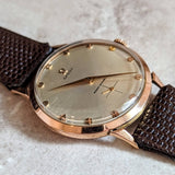 1954 OMEGA Jumbo Wristwatch 37mm 18K Rose Gold Vintage “Ressort Incassable” Watch
