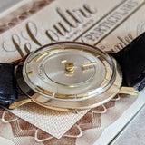 1959 LeCoultre Mystery Dial Wristwatch Cal. K480/CW 17 Jewels Vintage Watch Box & Papers!