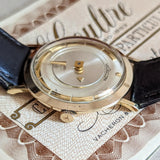 1959 LeCoultre Mystery Dial Wristwatch Cal. K480/CW 17 Jewels Vintage Watch Box & Papers!