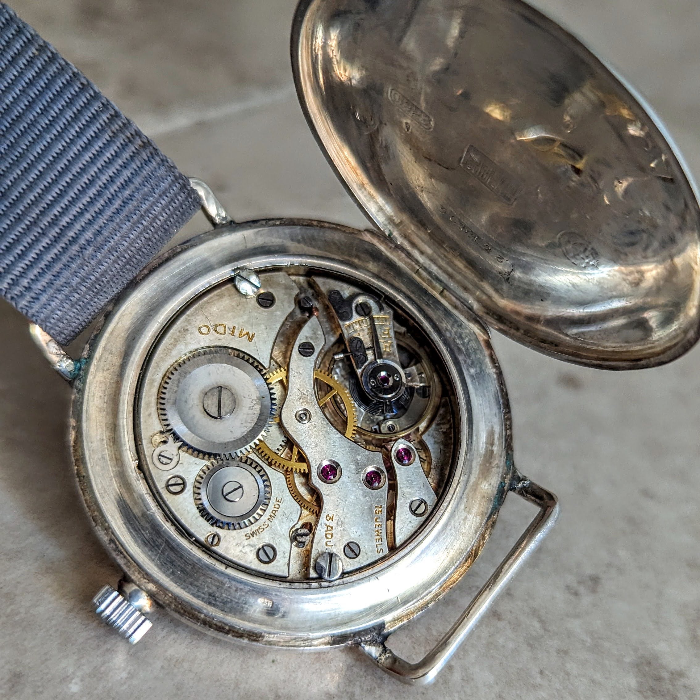 1930s MIDO Conversion WRISTWATCH 15 Jewels Cal. Felsa 161 3 ADJ. Swiss Made Vintage Watch