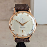 1954 OMEGA Jumbo Wristwatch 37mm 18K Rose Gold Vintage “Ressort Incassable” Watch
