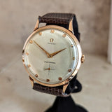 1954 OMEGA Jumbo Wristwatch 37mm 18K Rose Gold Vintage “Ressort Incassable” Watch